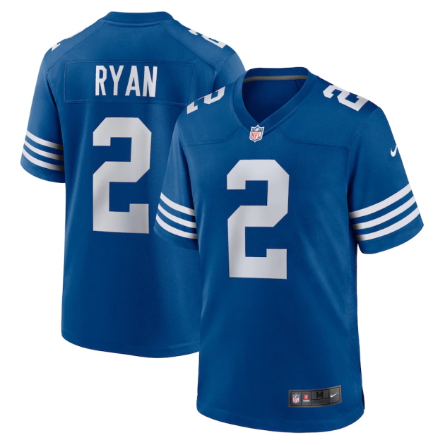 mens nike matt ryan royal indianapolis colts alternate game jersey
